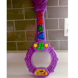 💚10 Red Box 2001 Vintage banjo toy purple music lights up